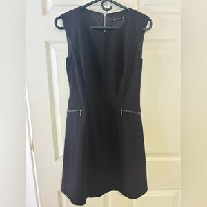 Portmans Black Sleeveless Dress with Zip Details AUS 8